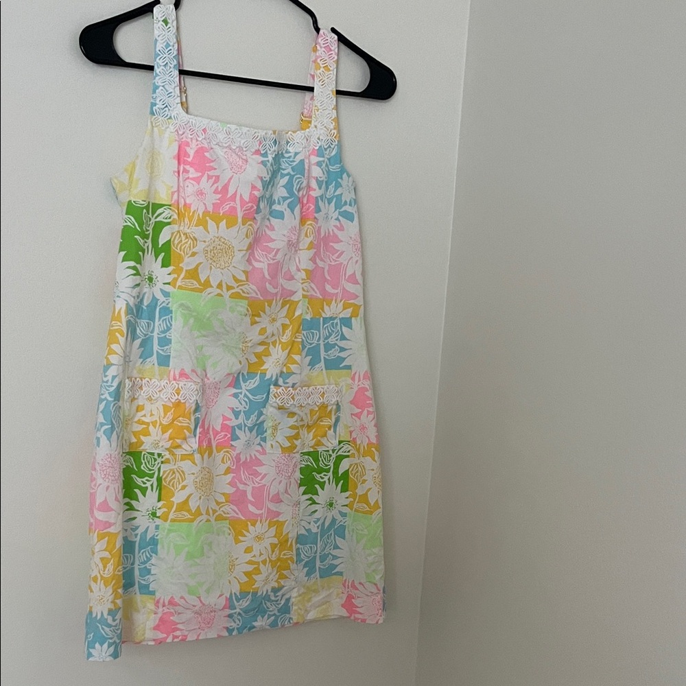 Lilly Pulitzer Isleen Skirted Romper in Via Sunny Sunflowers